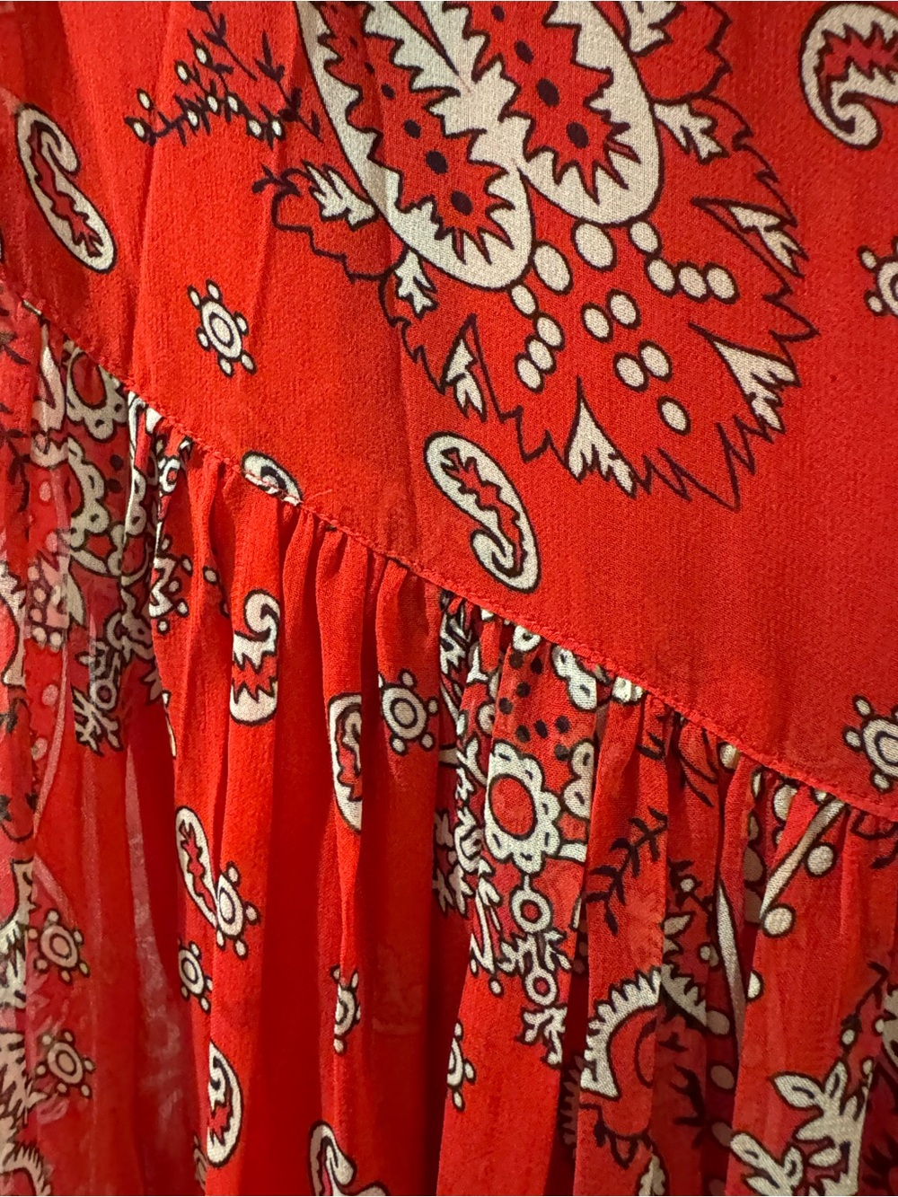 Sundance Red Paisley Dress NWT - Picture 8 of 11